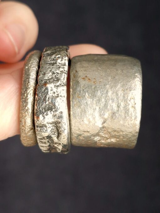 White Bronze Plated Alloy Rings (Set of 3) - Size 11 - Image 4