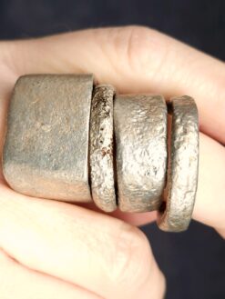 Alternative view of White Bronze Plated Alloy Rings (Set of 4)- Size 10.5