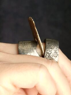 White Bronze Plated Alloy Rings (Set of 3) - Size 9