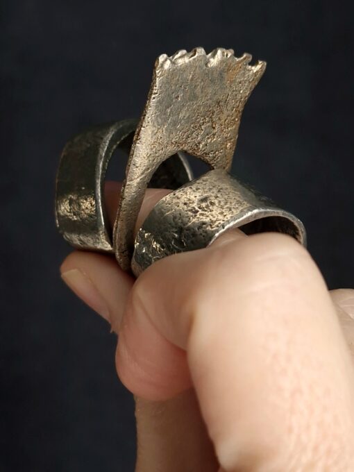 White Bronze Plated Alloy Rings (Set of 3) - Size 9 - Image 3