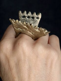 Alternative view of White Bronze Plated Alloy Rings (Set of 5) - Size 8.5