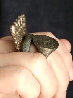 Alternative view of White Bronze Plated Alloy Rings (Set of 3) - Size 8