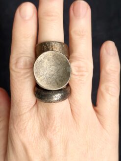 White Bronze Plated Alloy Rings (Set of 3) - Size 7