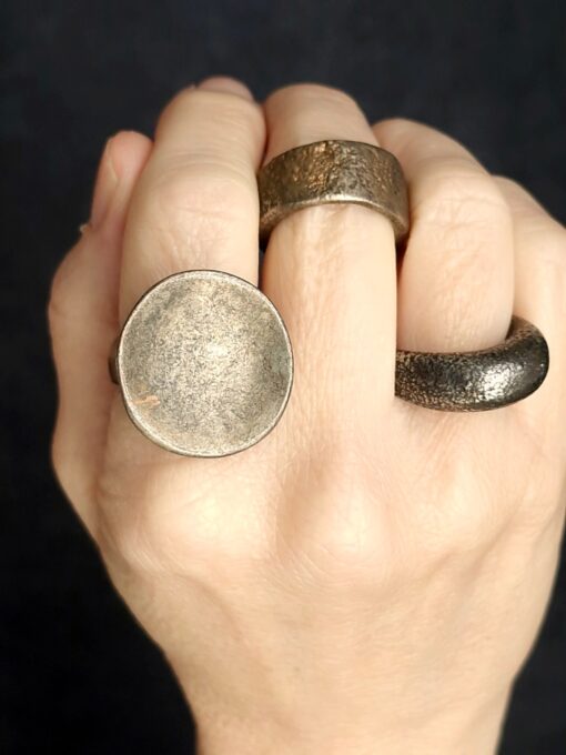 White Bronze Plated Alloy Rings (Set of 3) - Size 7 - Image 4