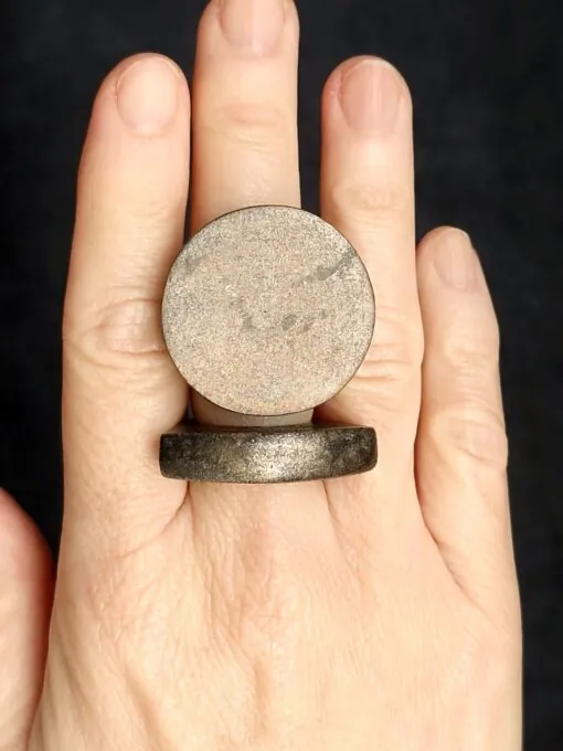 White Bronze Plated Alloy Rings (Set of 2) - Size 6