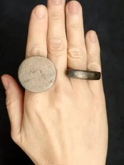 Alternative view of White Bronze Plated Alloy Rings (Set of 2) - Size 6