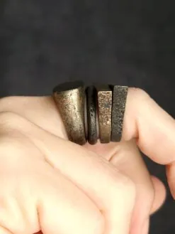 Alternative view of White Bronze Plated Alloy Rings (Set of 4) - Size 6.5