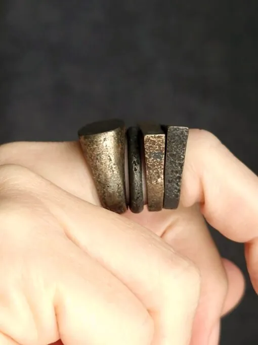 White Bronze Plated Alloy Rings (Set of 4) - Size 6.5 - Image 2