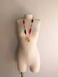 Alternative view of Red & Black Necklace