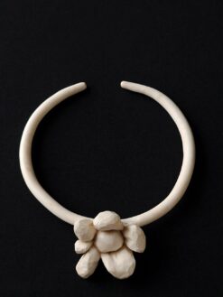 Alternative view of Vegan Ivory Collar Necklace - Adjustable Size