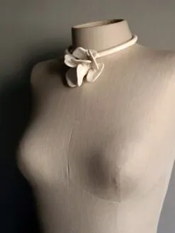 Alternative view of Vegan Ivory Collar Necklace - Adjustable Size