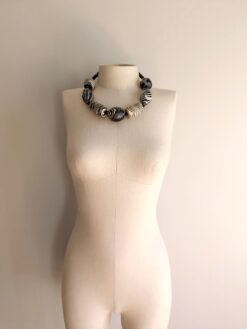 Alternative view of Black & White Necklace (Adjustable Length)