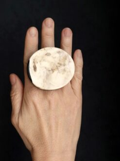 Alternative view of Black & Vegan Ivory Ring - Size 6