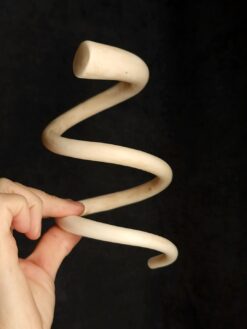 Alternative view of Vegan Ivory Double Wrap Snake Cuff - Size L