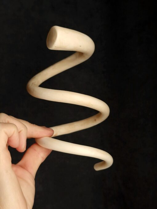 Vegan Ivory Double Wrap Snake Cuff - Size L - Image 2