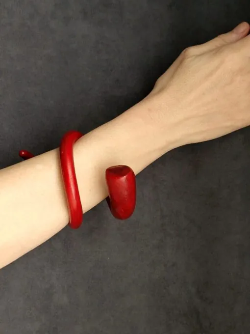 Red Snake Cuff - Size L - Image 3