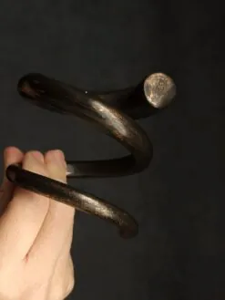 Black with Gold Sheen Snake Cuff - Size M