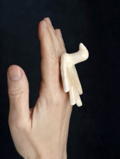 Vegan Ivory Sculptured Ring - Size 6.5