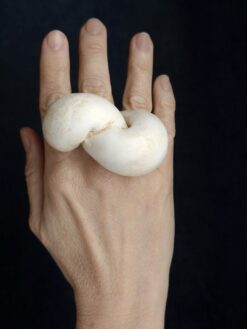 Alternative view of Vegan Ivory Sculptured Ring - Size 7