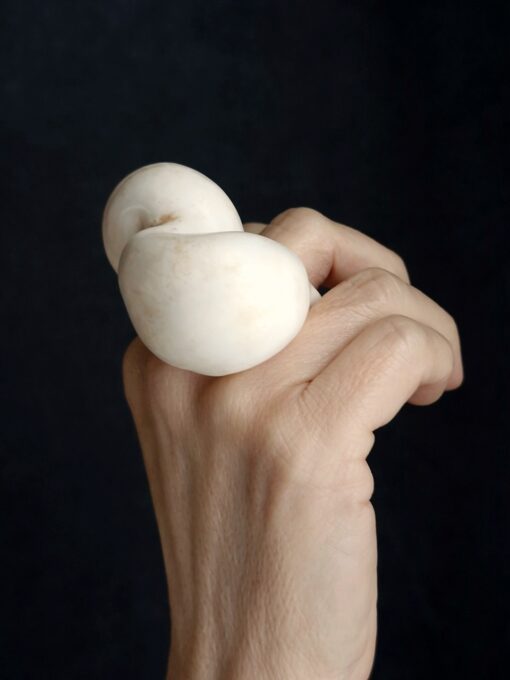 Vegan Ivory Sculptured Ring - Size 7 - Image 3