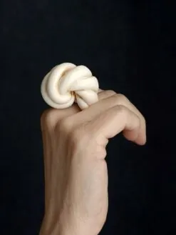 Vegan Ivory Sculptured Ring - Size 9