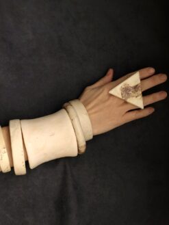 Alternative view of Vegan Ivory Bangle Set (Set of 5) - Size M