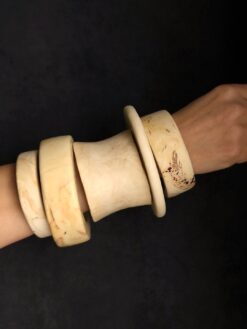 Vegan Ivory Bangle Set (Set of 5) - Size S - M