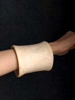 Alternative view of Vegan Ivory & Black Bangle Set (Set of 5) - Size M