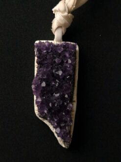 Alternative view of Amethyst Crystal Necklace (Adjustable Length)