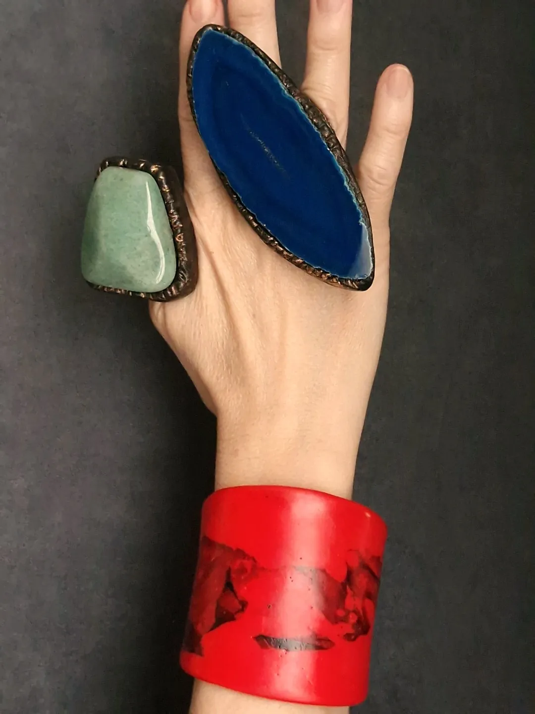 Green Aventurine Stone Ring - Size 8 - Image 5