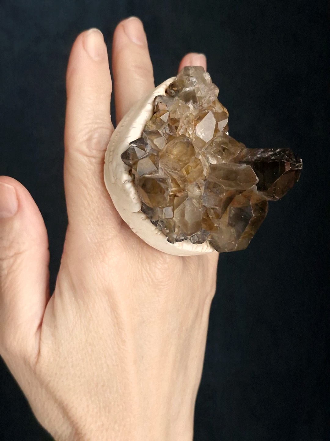Orange River Crystal Ring - Size 8.5 - Image 3