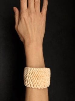 Alternative view of Vegan Ivory Baroque Cuff - Size M