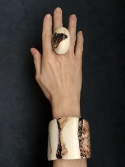 Alternative view of Vegan Ivory Cuff - Size Large