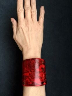 Alternative view of Red & Black Flat Cuff - Size M