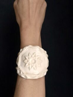 Alternative view of Vegan Ivory Baroque Cuff - Size M