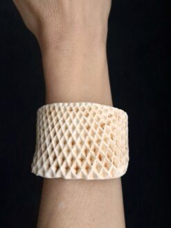 Vegan Ivory Baroque Cuff - Size S
