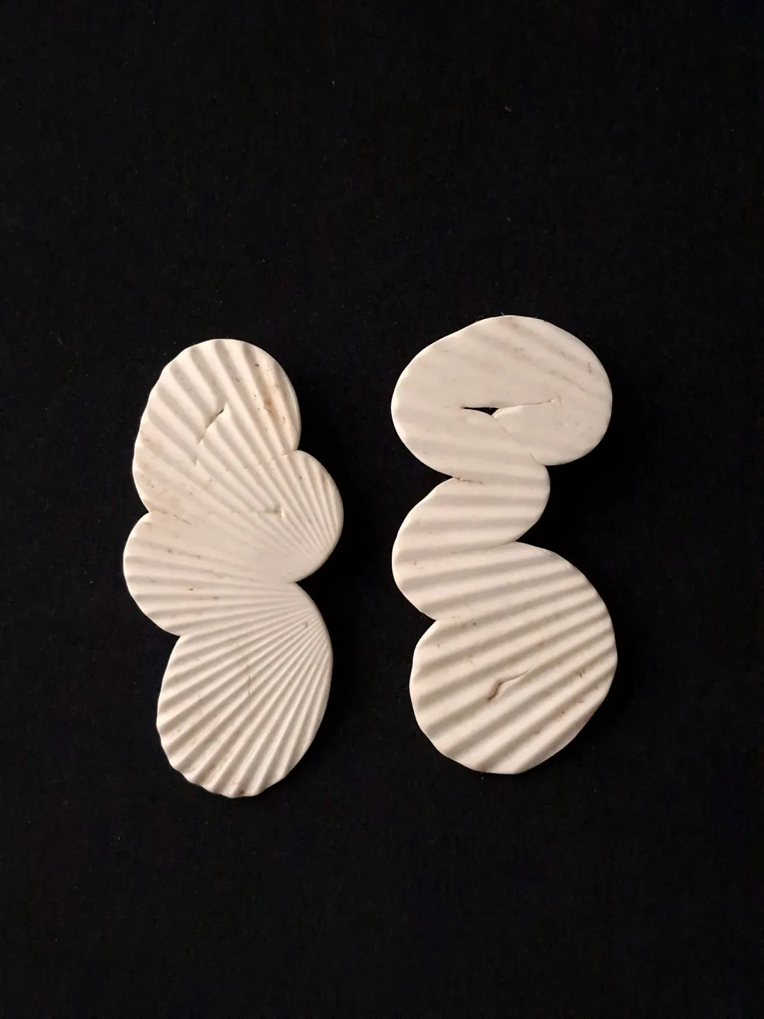 Vegan Ivory Pierced Earrings - Image 2