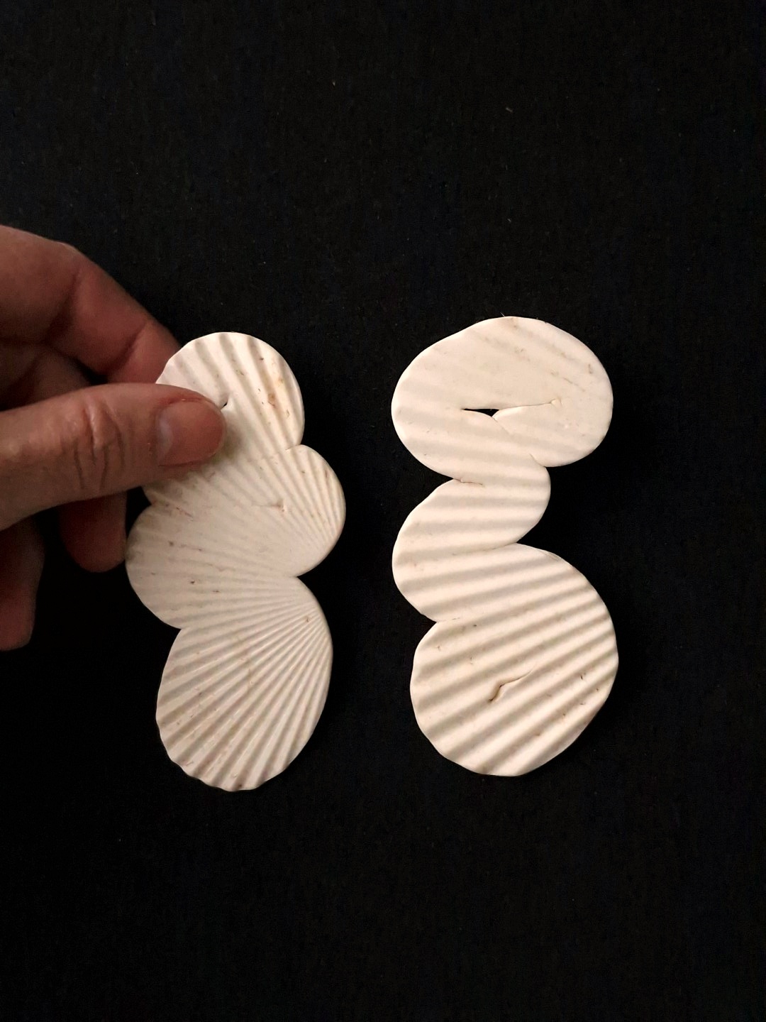 Vegan Ivory Pierced Earrings - Image 3