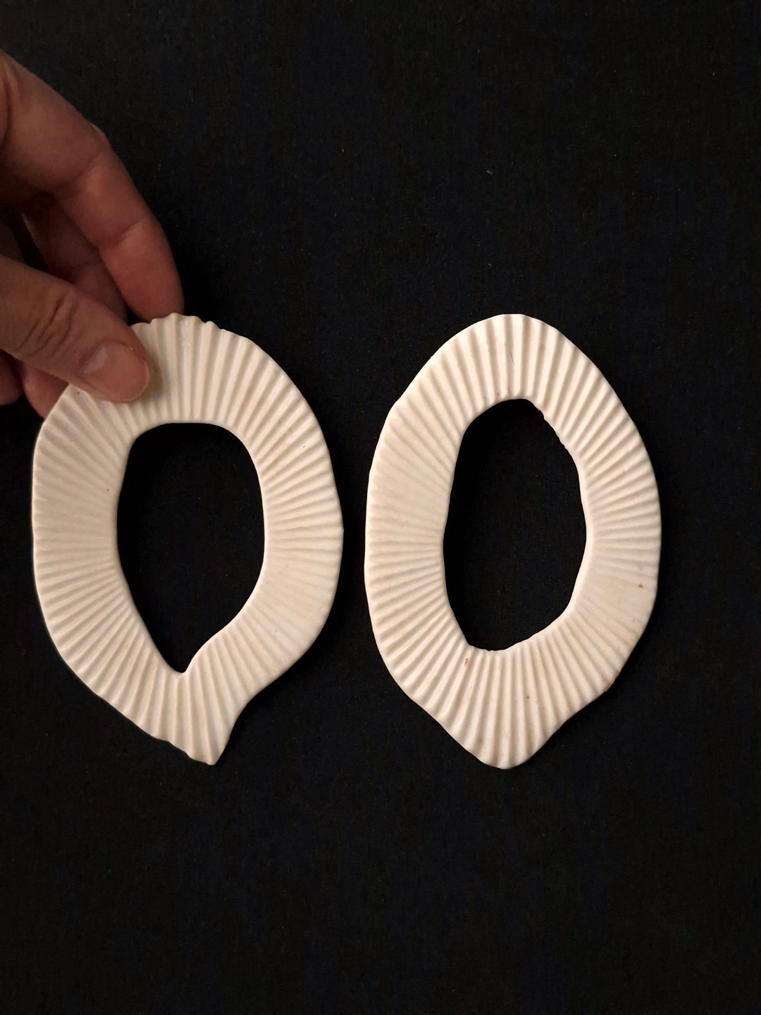 Vegan Ivory Pierced Earrings - Image 3