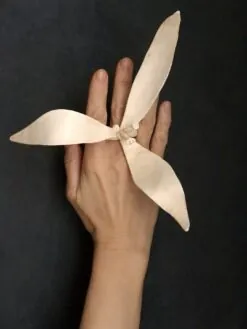 Vegan Ivory Flower Ring - Size 8