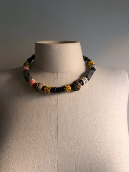 Black, Yellow & Orange Necklace (Adjustable Length) - Image 6