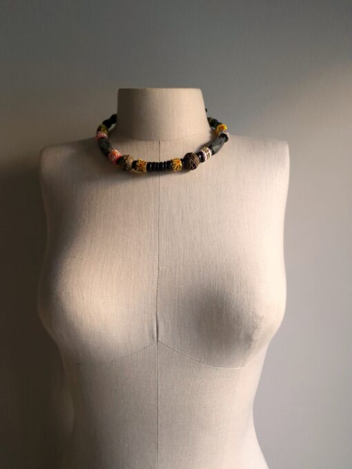 Black, Yellow & Orange Necklace (Adjustable Length) - Image 4