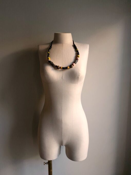 Black, Yellow & Orange Necklace (Adjustable Length) - Image 5
