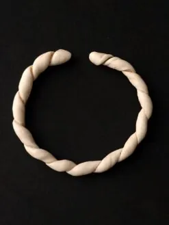 Alternative view of Vegan Ivory Twisted Collar Necklace - Adjustable Size