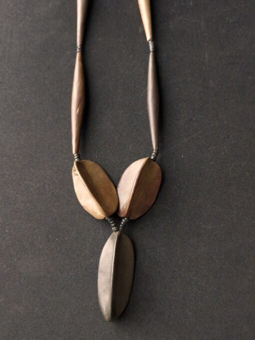 Black with Gold Sheen Necklace (Adjustable Length) - Image 3