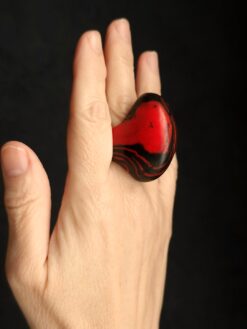 Red & Black Ring - Size 6.5