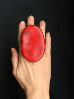 Red Statement Ring - Size 8.5