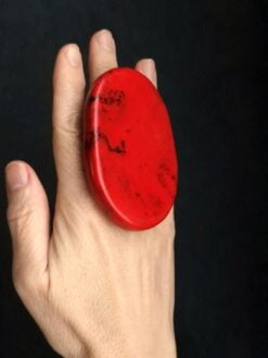 Alternative view of Red Statement Ring - Size 8.5