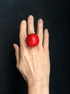 Alternative view of Red Statement Ring - Size 8