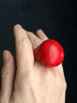 Red Statement Ring - Size 8
